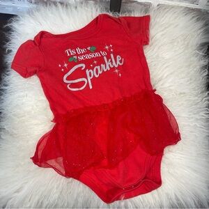 Babies with attitude Festive Red Sparkle Dress kids size 12M